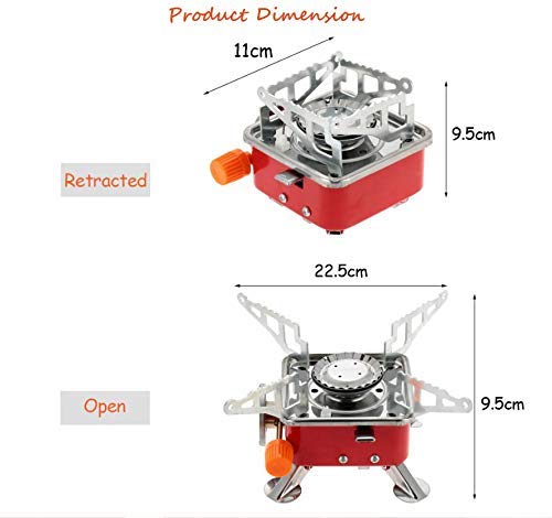 Ultra-Light Small Volume Folding Camping Butane Gas Stove Burner with Storage