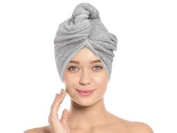 Hair Towel Wrap Quick Dry (Pack of 1) – Super Absorbent 100% Cotton, Soft & Lightweight