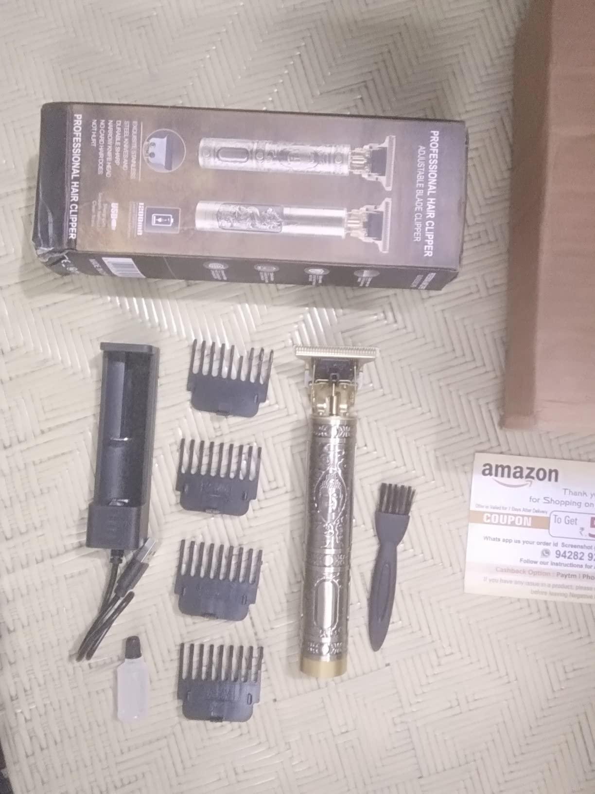 Hair Trimmer For Men Buddha Style | Golden Buddha Style Professional Hair Trimmer for Men – Retro Close-Cut Clipper with Adjustable Blades, Precision Shaver & Oil Head Grooming Machine