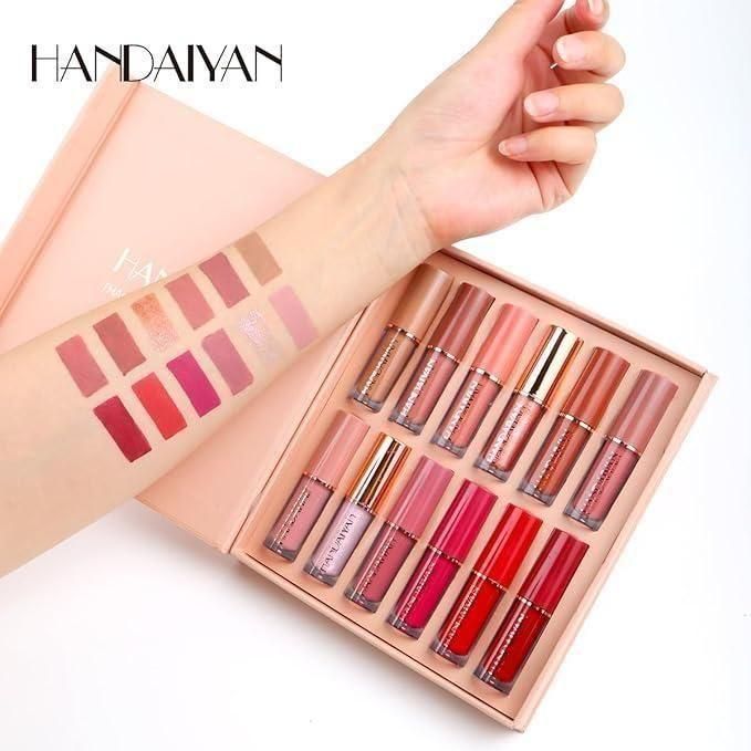 Velvet Matte Liquid Lipstick Set – 12PCS Long-Lasting Waterproof Multicolor Shades