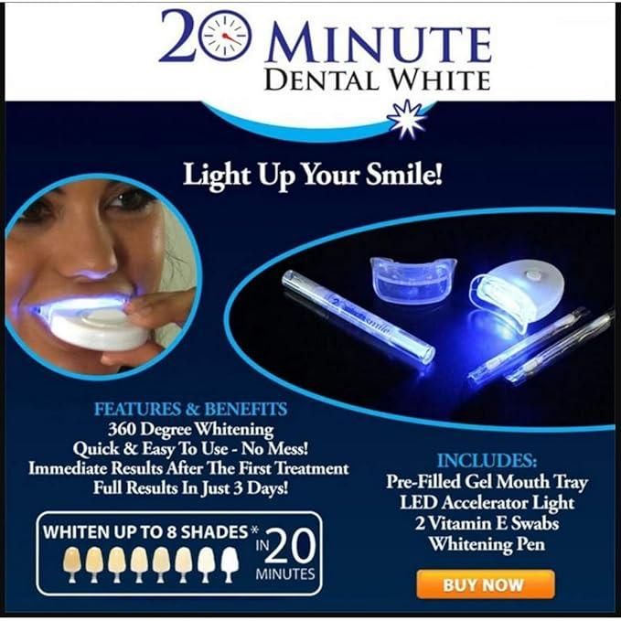 Whitecloud 20-Minute Teeth Cleaning & Whitening Kit – With Vitamin E Gel | Fast, Effective Dental Care at Home (1 Set)