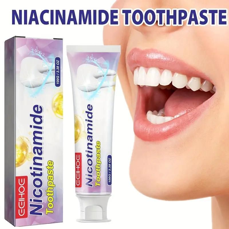 Nicotinamide Toothpaste – 200g Each (Pack of 2) | Enriched with Niacinamide for Stain Removal & Whiter Smile