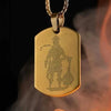 Golden Hanuman Chalisha Pendant with Chain