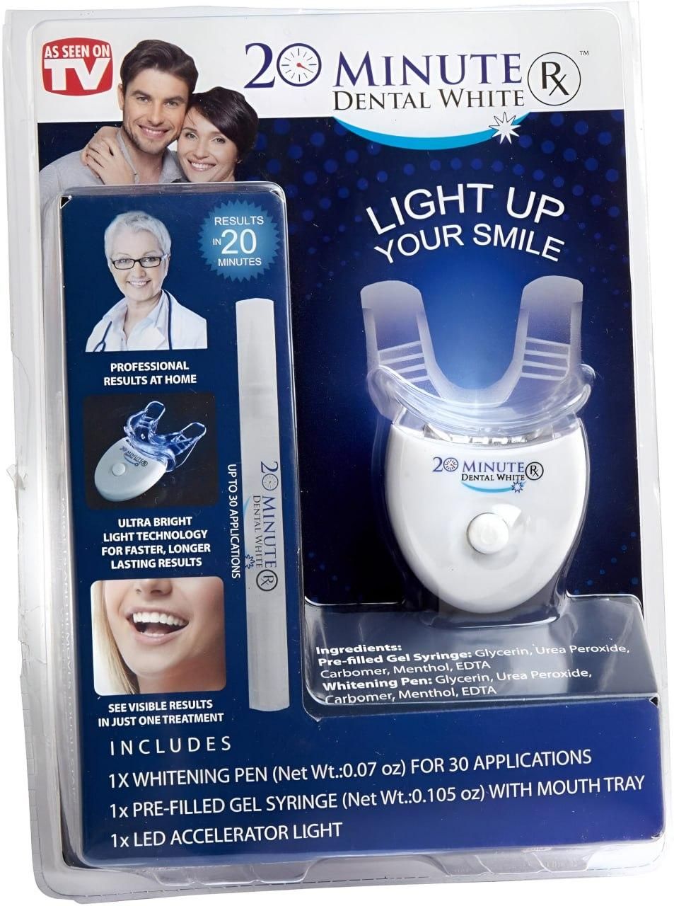 Whitecloud 20-Minute Teeth Cleaning & Whitening Kit – With Vitamin E Gel | Fast, Effective Dental Care at Home (1 Set)