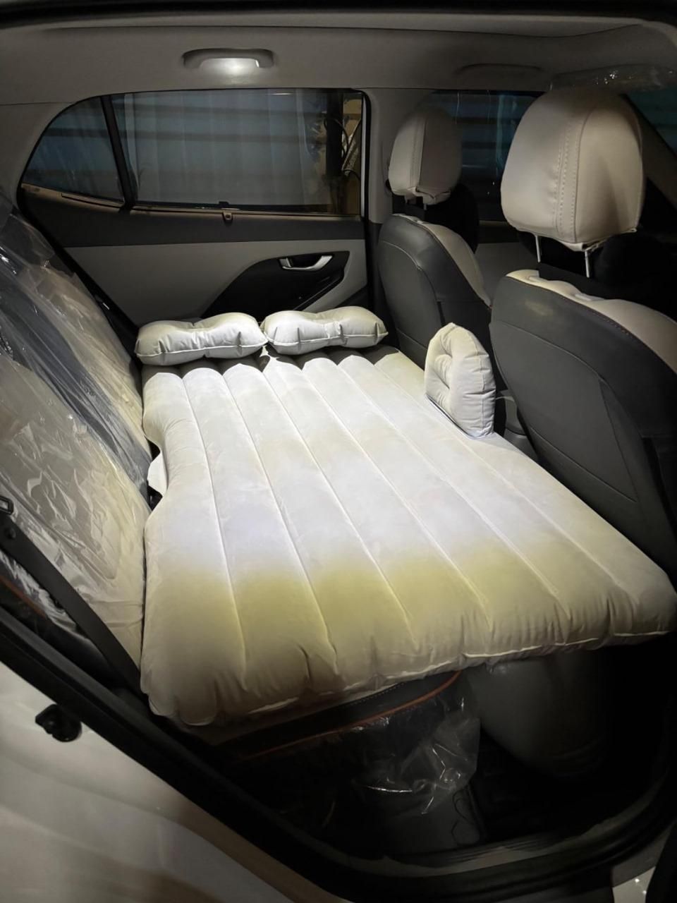 Car Travel Bed Mattress with 2 Air Pillows | Portable, Foldable, Quick Inflation/Deflation