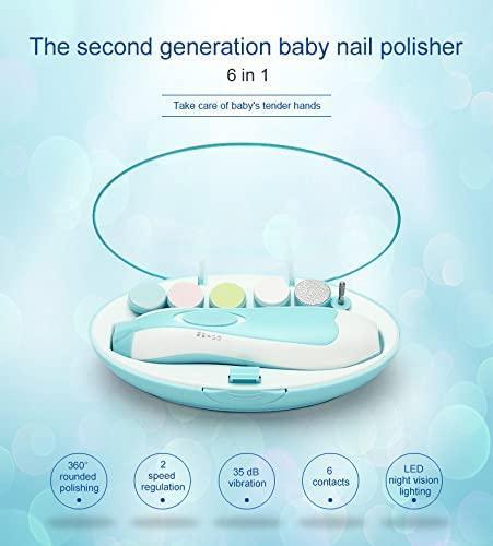 Baby Nail Clippers with LED Light – Safe & Gentle Trimmer for Infants (Blue, Pack of 1)