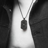 Devotional Ganpati Shlok Pendant with Chain – Stylish Alloy Tag for Men | Spiritual Wear | Pack of 1