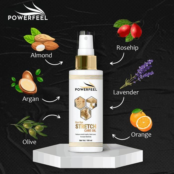 Stretch Marks Oil for Women – Nourishing Firming Formula for Body, Belly, Thighs | Reduces Stretch Marks & Uneven Skin Tone | 100ml