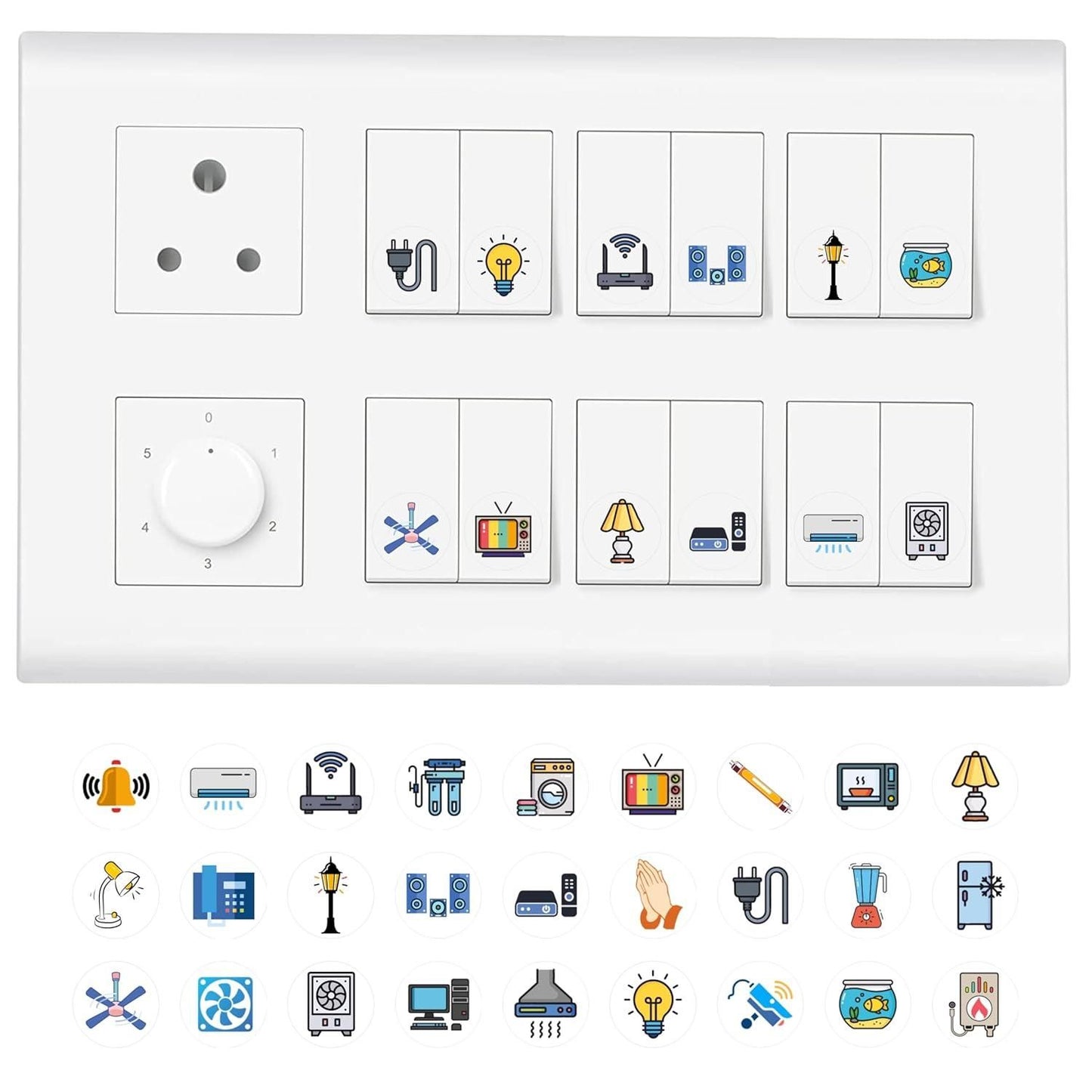 3D Premium Switch Stickers – 149 Assorted Vinyl Stickers for Home & Office Decor | Easy to Apply & Remove