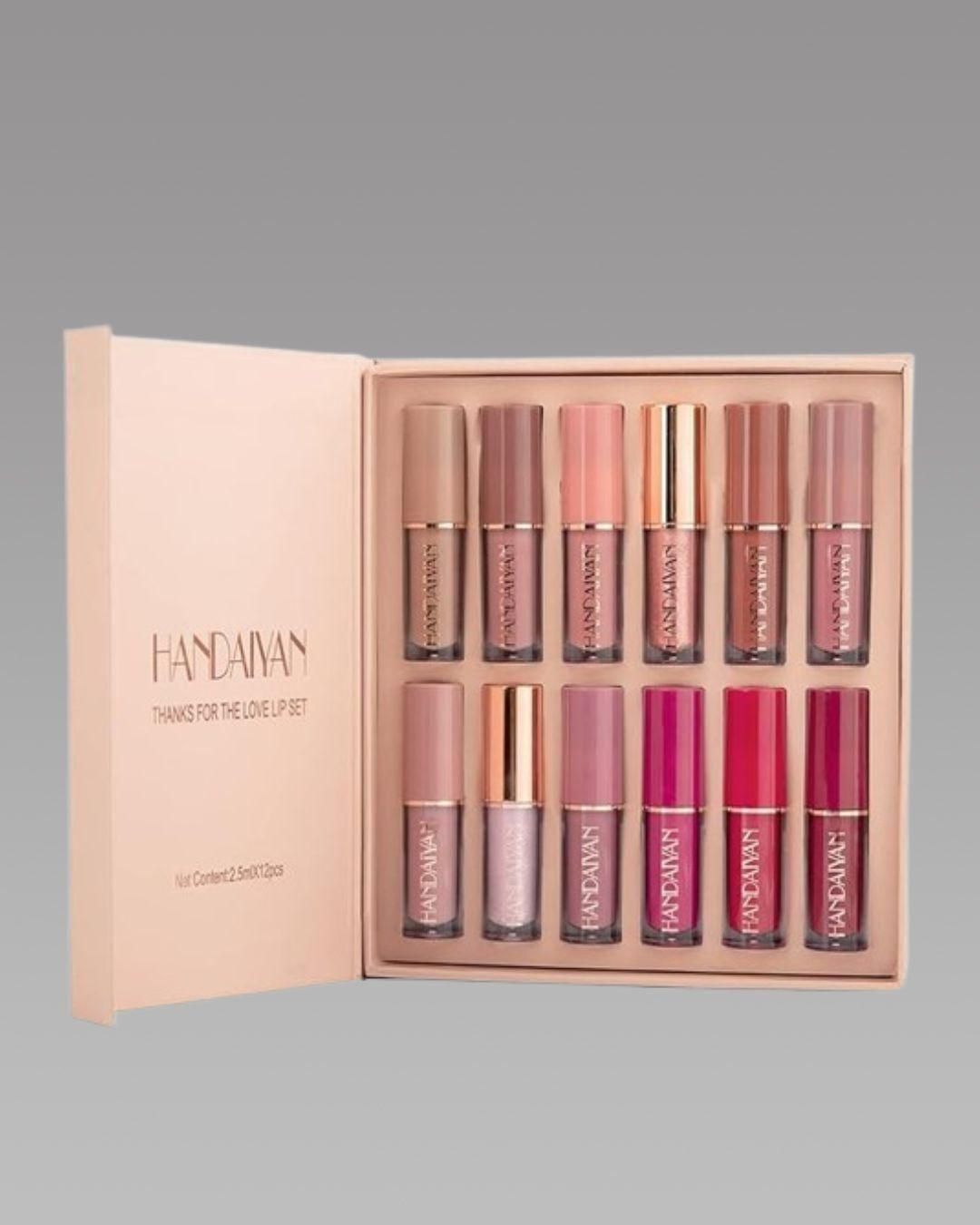 Velvet Matte Liquid Lipstick Set – 12PCS Long-Lasting Waterproof Multicolor Shades