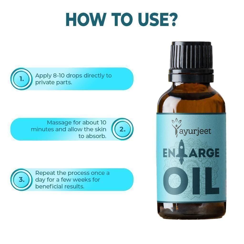 Ayurjeet Enlarge Oil 30ml – For Men | Boosts Libido, Stamina & Performance | Prevents Premature Ejaculation