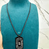 Devotional Ganpati Shlok Pendant with Chain – Stylish Alloy Tag for Men | Spiritual Wear | Pack of 1