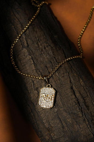 Shree Ram Pendant with Chain – Devotional Alloy Necklace for Men | Bold & Spiritual | Pack of 1
