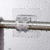 Rods Clips Hook Self Adhesive Pack of 6 | Free Adjustable Wall Fixed Clip Hanging