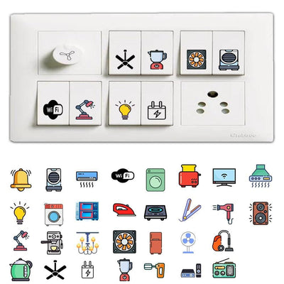 3D Premium Switch Stickers – 149 Assorted Vinyl Stickers for Home & Office Decor | Easy to Apply & Remove