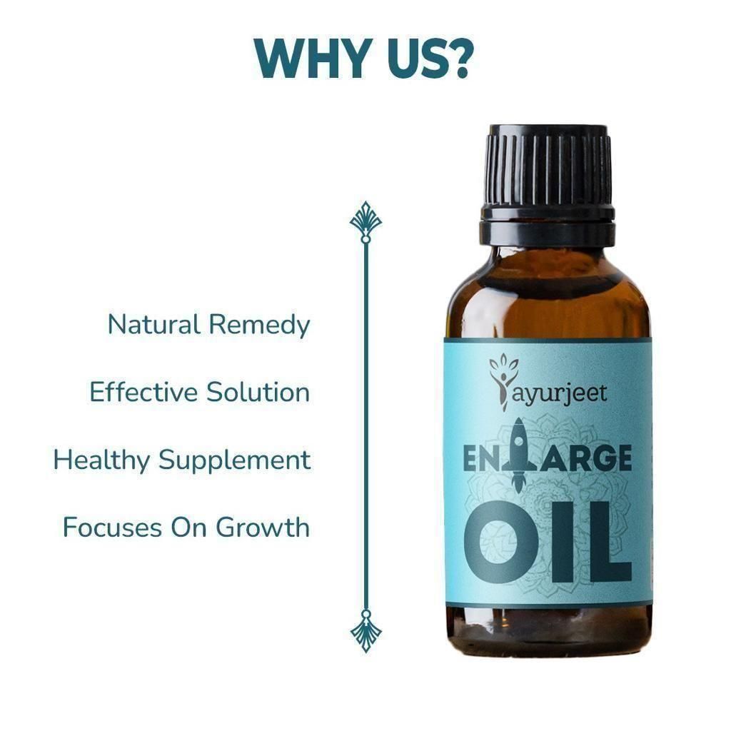 Ayurjeet Enlarge Oil 30ml – For Men | Boosts Libido, Stamina & Performance | Prevents Premature Ejaculation