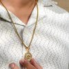 Om Symbol Pendant with Chain – Spiritual Alloy Necklace for Men | Free Size | Pack of 1