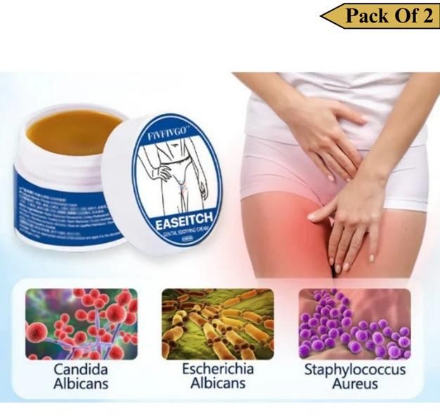 EASEITCH Genital Soothing Cream 50g (Pack of 2) – Gentle Relief from Itching, Irritation & Discomfort | Safe for Sensitive Areas
