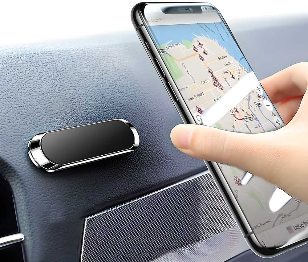 Hold Up Magnetic Car Mobile Holder – 6X Strong N38 Magnets, 360° Dashboard Mount, Signal-Safe, Hands-Free Phone Stand
