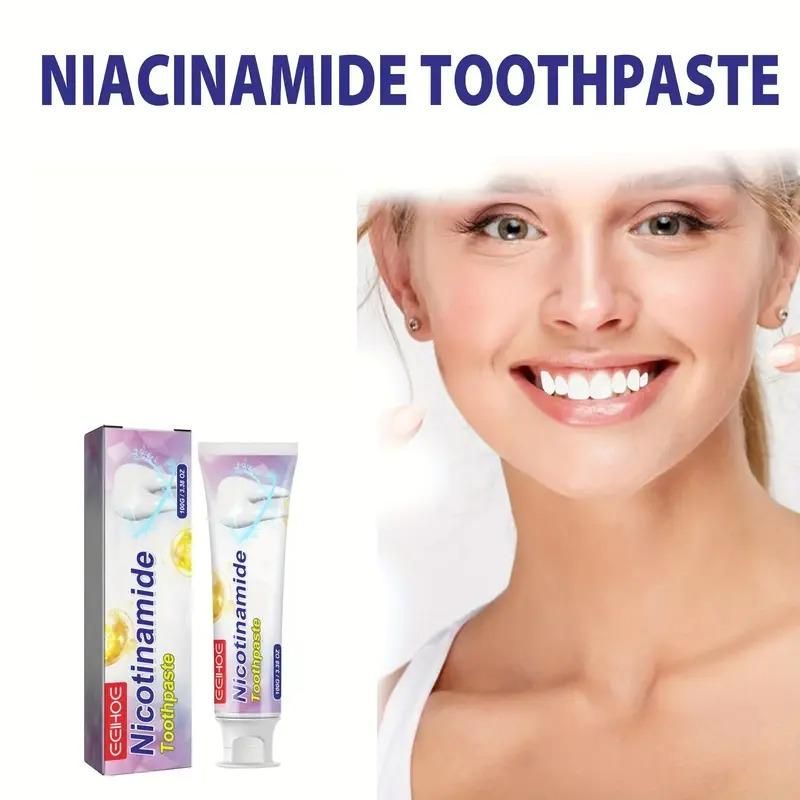 Nicotinamide Toothpaste – 200g Each (Pack of 2) | Enriched with Niacinamide for Stain Removal & Whiter Smile