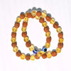 Rudraksha & Citrine Crystal Bracelets (Pack of 2) – Spiritual Energy Stone Bracelets for Men | 8mm Beads | Natural Healing Combo