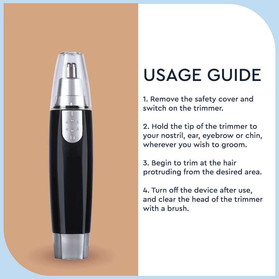 Attractive Face Shaver – Cordless, Rechargeable Grooming Tool for Men | Nose & Ear Hair Trimmer with Stainless Steel Blades | Includes Battery, Charger & Cleaning Brush