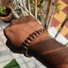 Genuine Panch Mukhi Rudraksha Bracelet with Gold Plating – 2-in-1 Wear & Pray Design | 24 Beads | Pack of 1