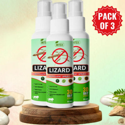Lizard Repellent Spray 50ML |  Gecko Herbal Lizard Repellent Spray | 10X Strong Formula | Odour-Free, Chemical-Free, Eco-Friendly | 15-Day Protection (Pack of 3)