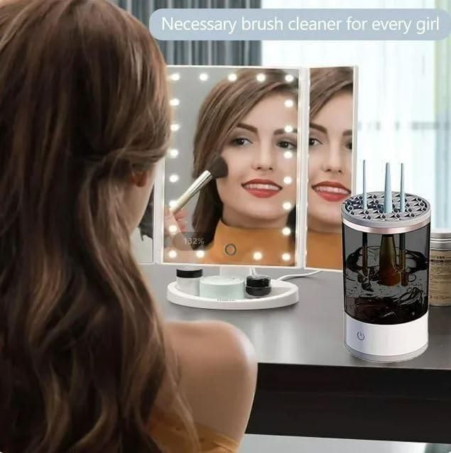 Electric Makeup Brush Cleaner – USB Rechargeable Automatic Cleaner & Dryer | Deep Cosmetic Cleaning Device (Pack of 1)