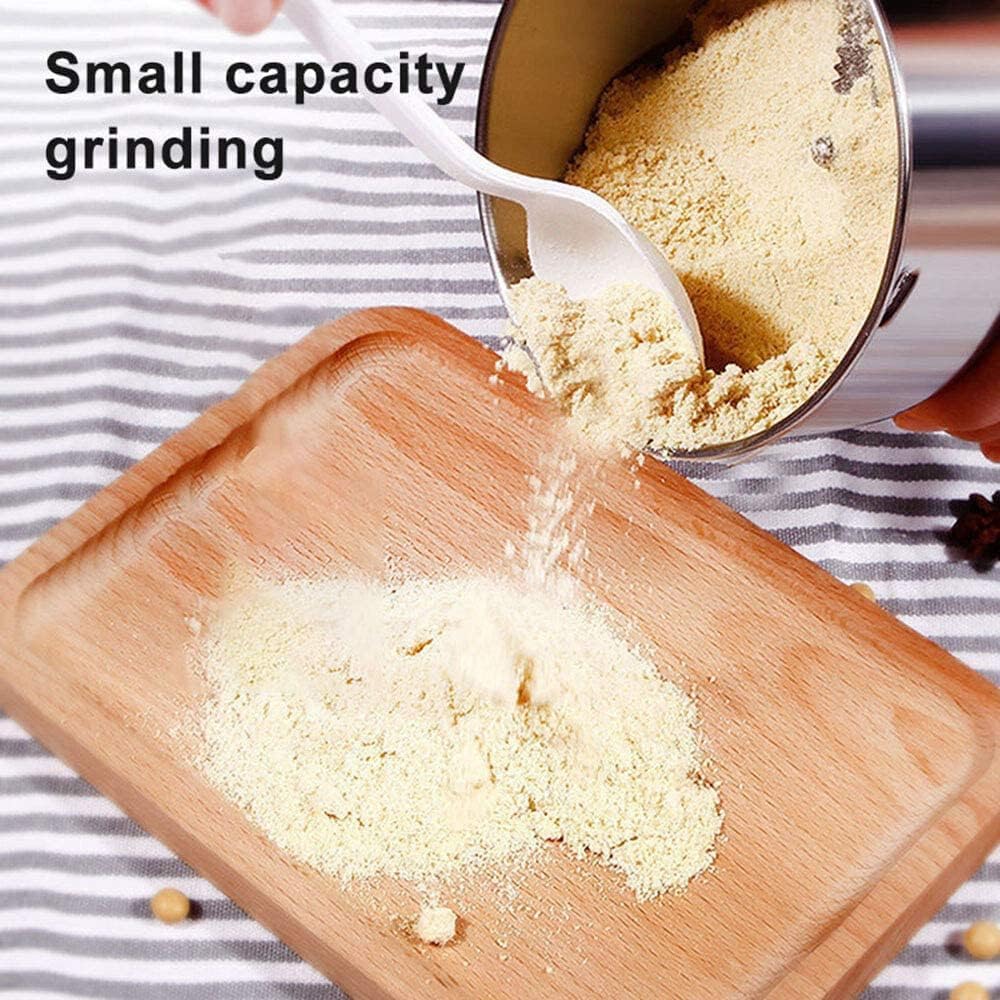 Mini Spice Coffee Grinder Electric Stainless Steel 10s Fast Grinding Multifunction Smash Machine Dry Grain Mill Grinder for Spices Powder Seeds Rice Beans Seaso