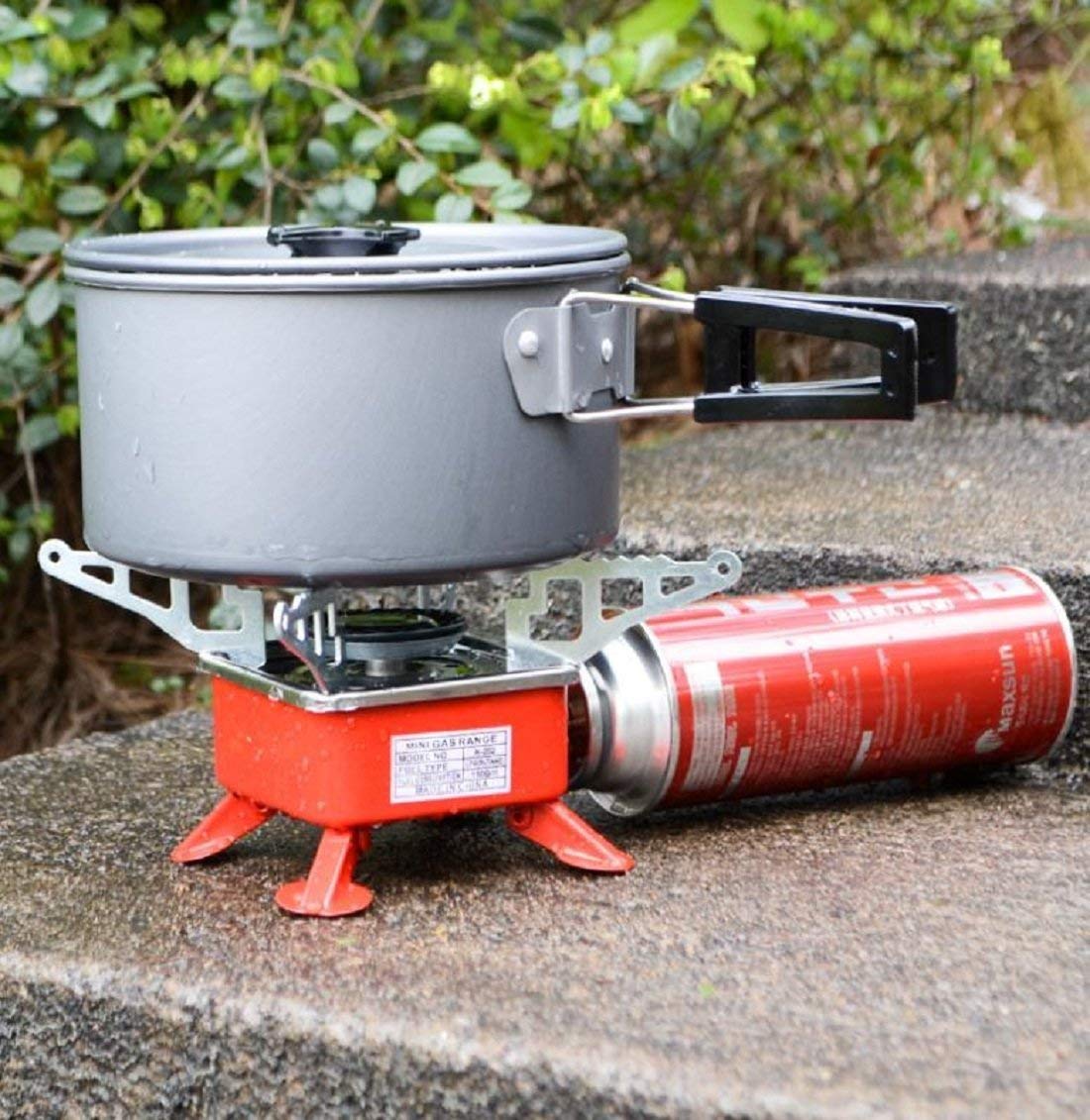 Ultra-Light Small Volume Folding Camping Butane Gas Stove Burner with Storage