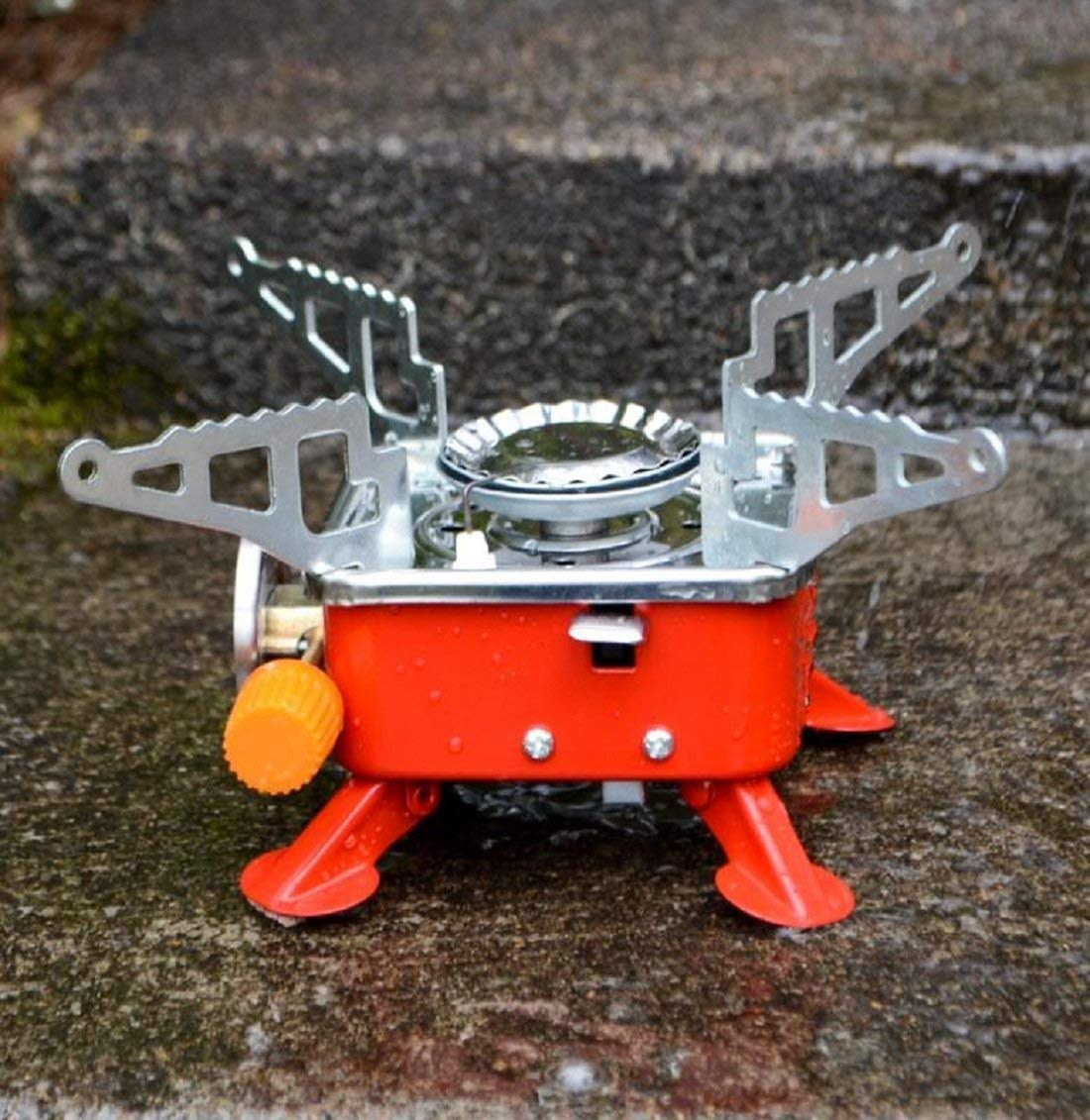 Ultra-Light Small Volume Folding Camping Butane Gas Stove Burner with Storage