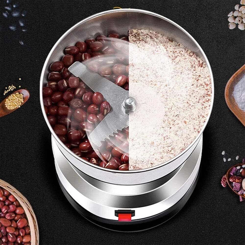 Mini Spice Coffee Grinder Electric Stainless Steel 10s Fast Grinding Multifunction Smash Machine Dry Grain Mill Grinder for Spices Powder Seeds Rice Beans Seaso