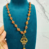 Panchmukhi Rudraksha Mala with OM & Shiva Trishool Pendant – Spiritual Alloy Necklace for Men | Pack of 1