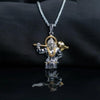 Jai Hanuman Gold-Silver Plated Pendant with Chain – Stylish Religious Accessory for Men | Casual Wear
