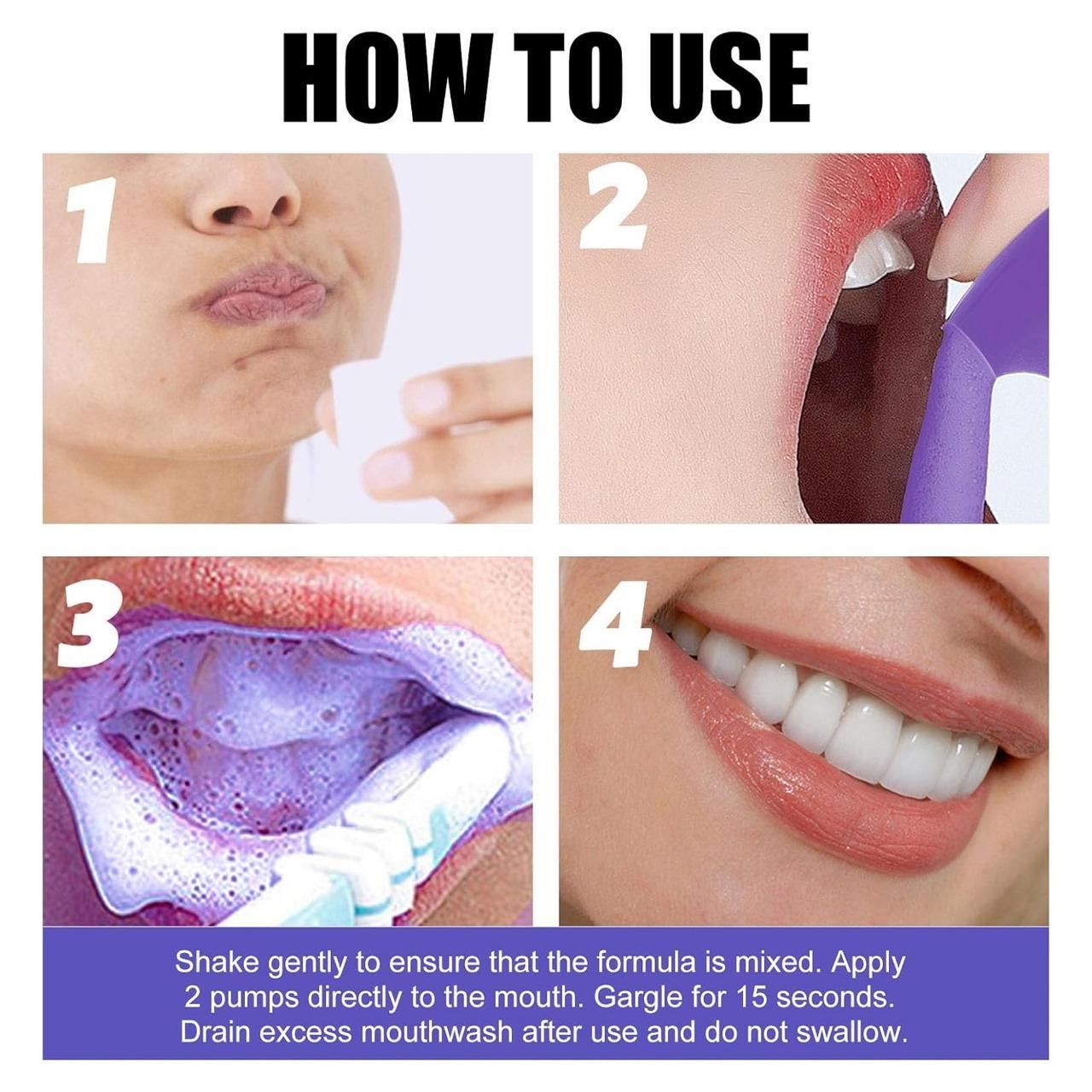 Lanthome V34 Teeth Whitening Spray Mousse – 50ml (Pack of 2) | Removes Stains, Brightens Smile & Reduces Sensitivity
