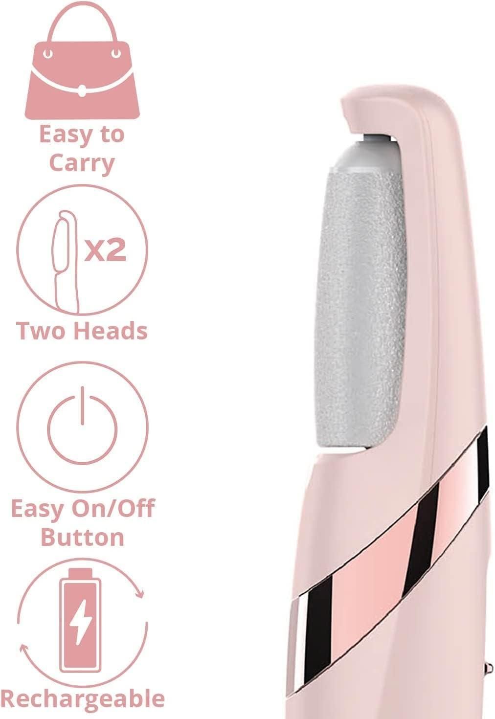 Electronic Cordless Pedicure Callus Dead Skin Remover Polishing Tool | Rechargeable, Portable and Professional Electronic Kit