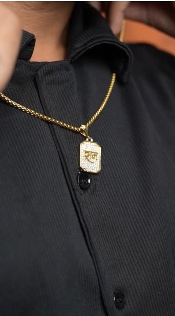 Shree Ram Pendant with Chain – Devotional Alloy Necklace for Men | Bold & Spiritual | Pack of 1