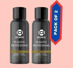 OUHOE Plastic Revitalizing Coating Agent (Pack of 2) | Nano Plastic Refurbish & Interior Cleaning Polish for Cars