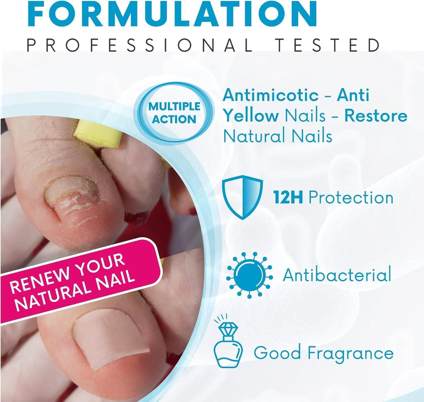 7 Days Nail Fungus Treatment Polish (Pack of 2) – Antifungal Liquid for Damaged Toenails & Fingernails | Fast, Effective Nail Repair at Home