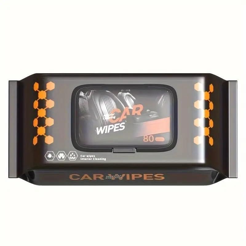 Winkelen Car Cleaning Wipes – 80 PCS | White, Durable & Multipurpose | Pack of 1