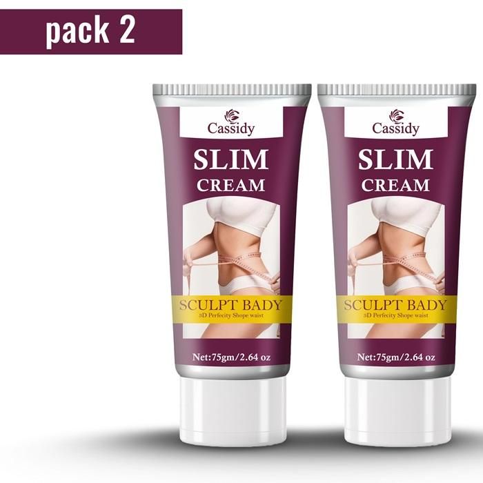 Slim Cream Sculpt Body – Toning & Firming Cream for Targeted Fat Reduction | 75gm Each (Pack of 2) | For All Skin Types
