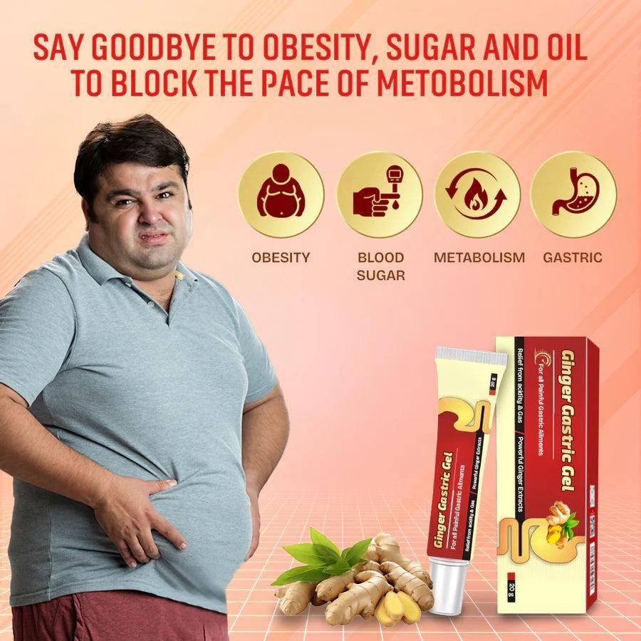 Ginger Gastric Gel 50g | Fast Relief from Acidity, Gas & Bloating | Natural Ginger Extract Formula | Pack of 1