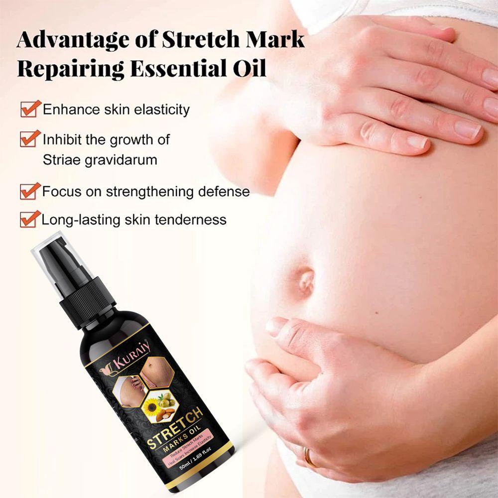 Stretch Mark Removal Oil Kuraiy – Post Pregnancy Fast Acting Cream Oil for Scars and Stretch Marks (50ml)