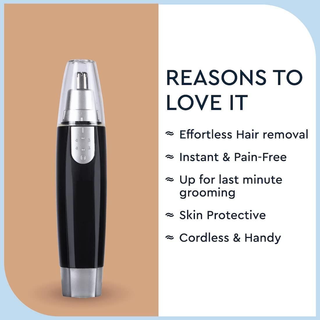 Attractive Face Shaver – Cordless, Rechargeable Grooming Tool for Men | Nose & Ear Hair Trimmer with Stainless Steel Blades | Includes Battery, Charger & Cleaning Brush