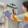 Rods Clips Hook Self Adhesive Pack of 6 | Free Adjustable Wall Fixed Clip Hanging