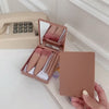 5-in-1 Makeup Brush Set with Built-in Mirror Case | Compact, Travel-Friendly & Easy to Clean (Pack of 1)