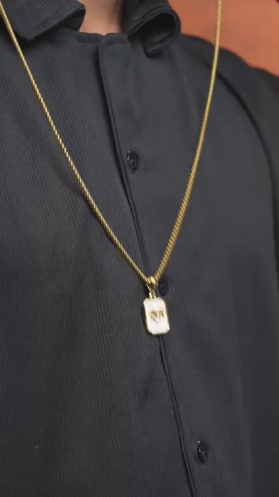 Shree Ram Pendant with Chain – Devotional Alloy Necklace for Men | Bold & Spiritual | Pack of 1